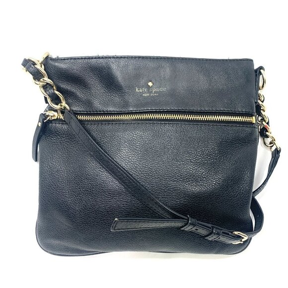 Kate Spade Cobble Hill Ellen Crossbody Bag - Black Pebble Grain Leather PXRU2233 - Picture 1 of 12